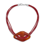 Collier Cordon Fusion-Rouge