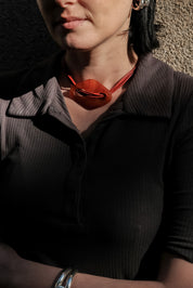 Collier Cordon Fusion-Rouge